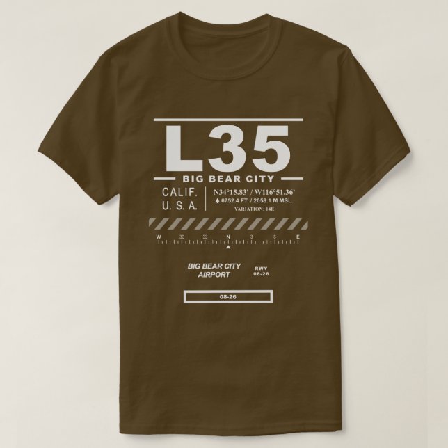 Big Bear City Airport RBF L35 T - Shirt (Design vorne)