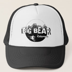 Big Bear Kalifornien Schwarz-weißer Skierhut Truckerkappe