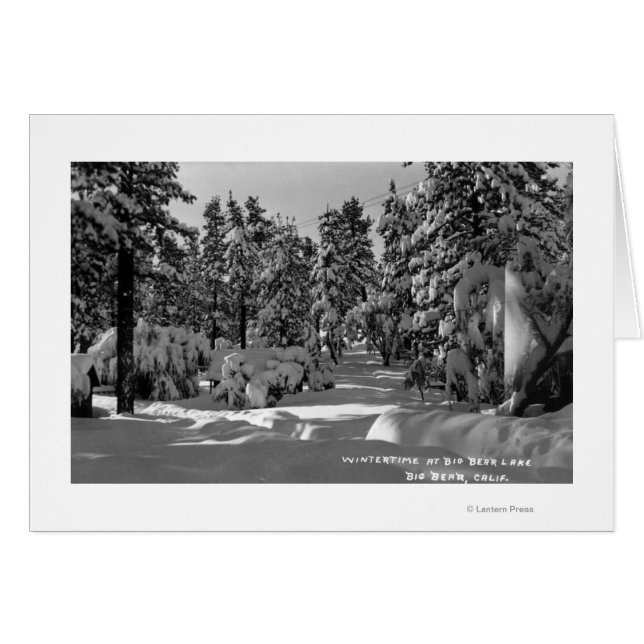 Big Bear Lake, CA im Winter Snow View (Vorderseite (Horizontal))