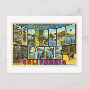 Big Bear Lake California CA Große Letter Postkarte