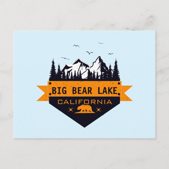 Big Bear Lake California - Individuelle Name Postkarte (Vorderseite)