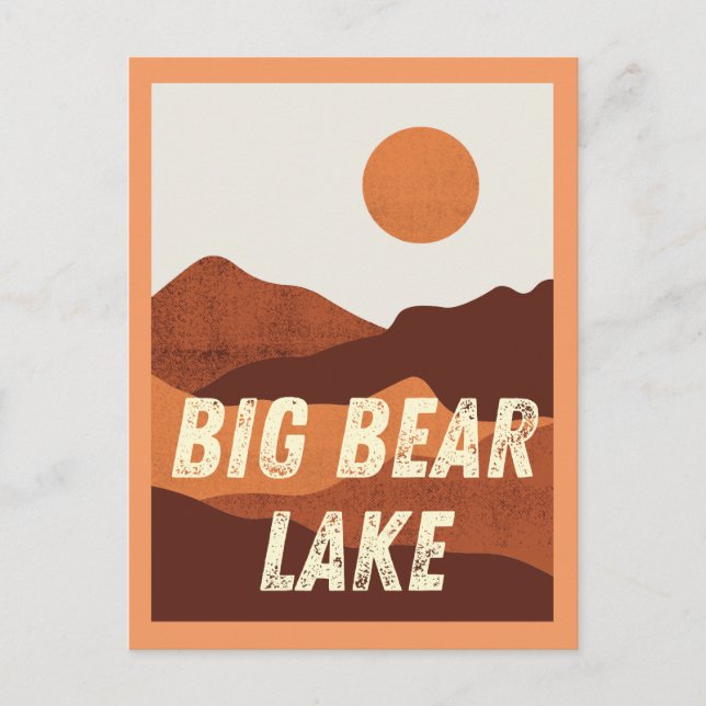 Big Bear Lake, California Mountains Postcard Postkarte (Vorderseite)