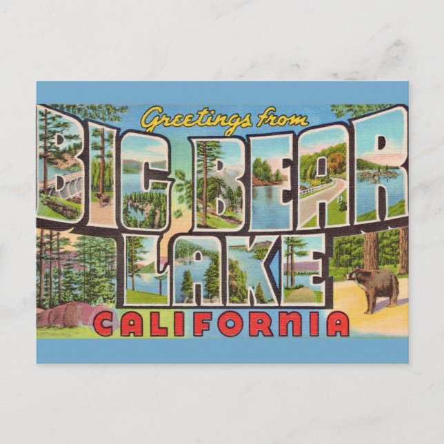Big Bear Lake California Postkarte (Vorderseite)