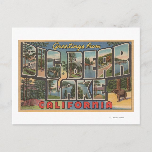 Big Bear Lake, Kalifornien - Große Briefkameras Postkarte (Vorderseite)