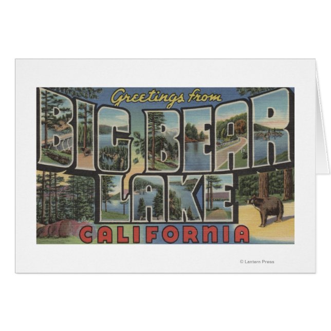 Big Bear Lake, Kalifornien - Große Briefmarkenszen (Vorderseite (Horizontal))
