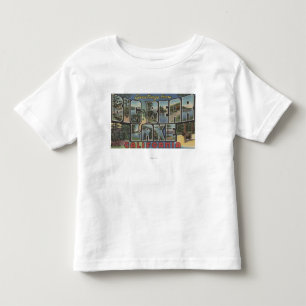 Big Bear See, Kalifornien - große Buchstabe-Szene Kleinkind T-shirt