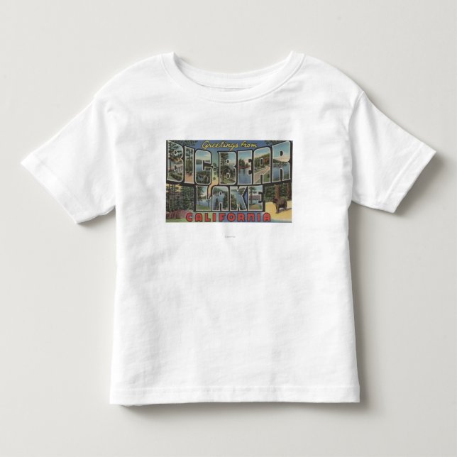 Big Bear See, Kalifornien - große Buchstabe-Szenen Kleinkind T-shirt (Vorderseite)