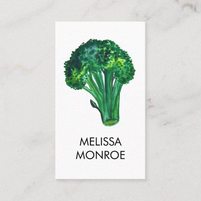 Big Beautiful Broccoli Food Nutritionist Visitenkarte (Vorderseite)