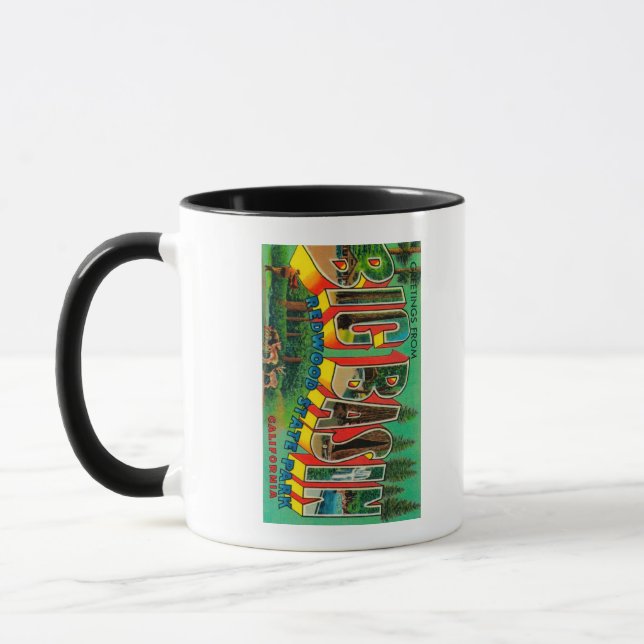 Big Becken, Kalifornien - Große Briefmarkenszenen Tasse (Links)