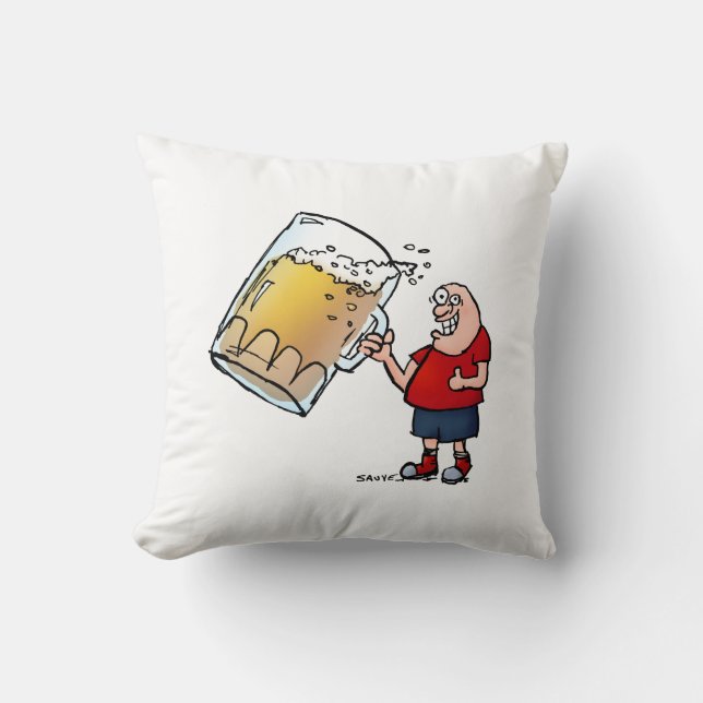 Big Beer Typ Funny Pillow Kissen (Vorderseite)