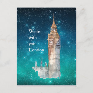 Big Ben-Aquarell-London-solidarität Postkarte