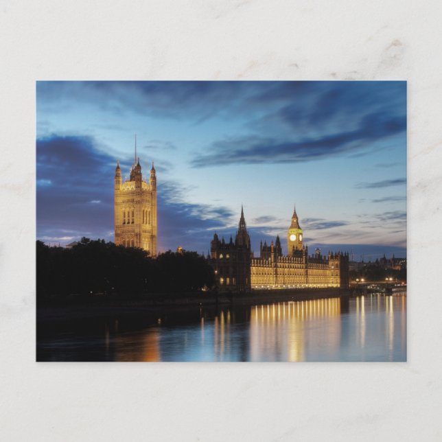 Big Ben at night Postcard Postkarte (Vorderseite)