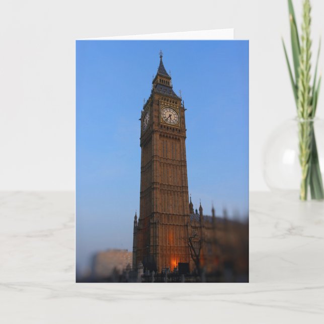 Big Ben au coucher du soleil - Londres - Carte de  (Devant)