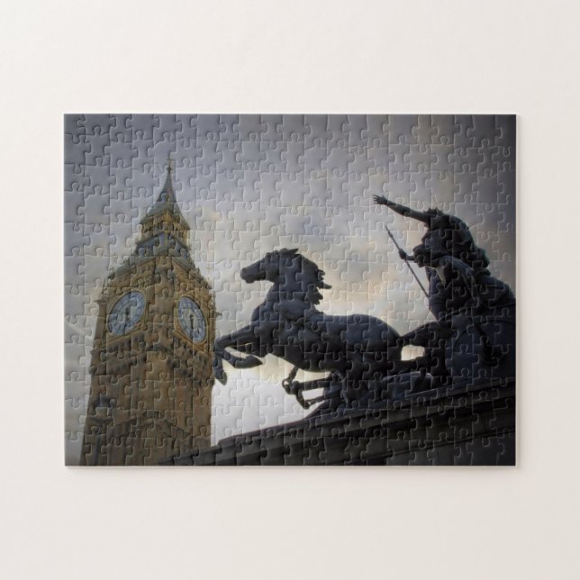 Big Ben - Boadicea Statue - London - 11x14 -252 PC (Horizontal)