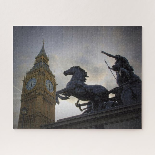 Big Ben - Boadicea Statue London - 16x20 - PC 520 (Horizontal)