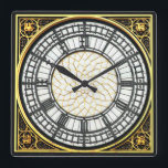 Big Ben Clock Quadratische Wanduhr<br><div class="desc">BIG BEN Die berühmteste Uhr der Welt reproduziert hier für einen Bruchteil der Kosten des Originals.</div>
