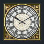 Big Ben Clock Quadratische Wanduhr<br><div class="desc">BIG BEN Die berühmteste Uhr der Welt reproduziert hier für einen Bruchteil der Kosten des Originals.</div>