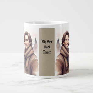 Big Ben Clock Tower , ein ansprechender Mann in Lo Jumbo-Tasse