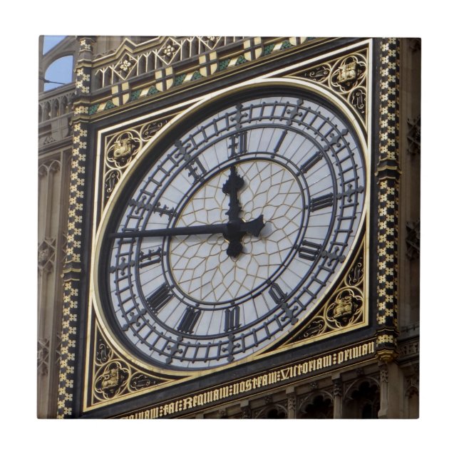 Big Ben Clock Tower Fliese (Vorderseite)