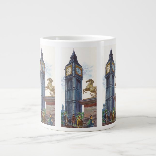 Big Ben Clock Tower im Palast von Westminster Jumbo-Tasse (Vorderseite)