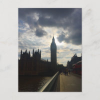 Big Ben Clock Tower London Sunset Foto Postcard