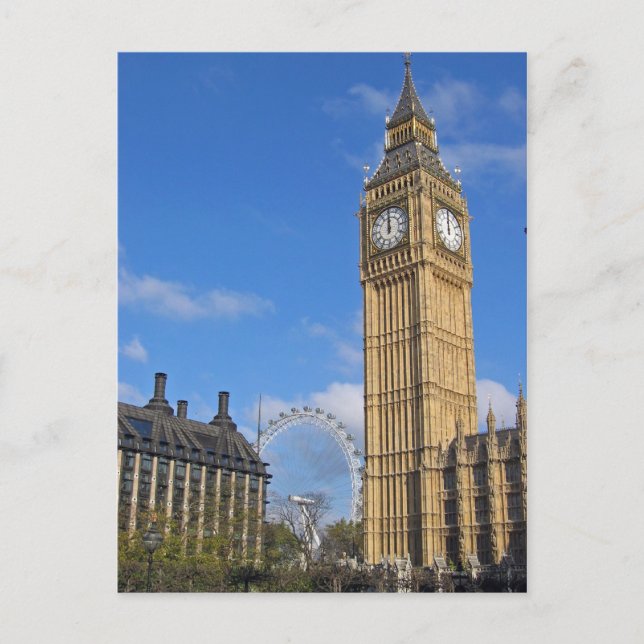 Big Ben et la carte postale London Eye (Devant)