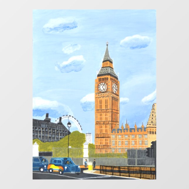 Big Ben Fensterklammer Fensteraufkleber (Blatt)