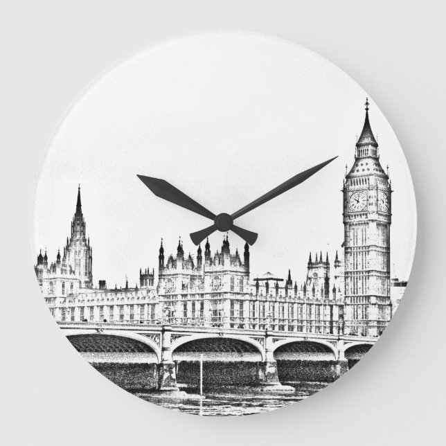 Big Ben Große Wanduhr (Vorderseite)