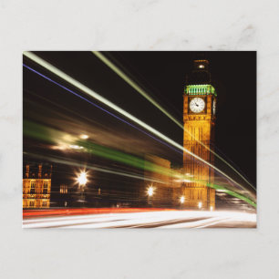 Big Ben in der Nacht Postkarte
