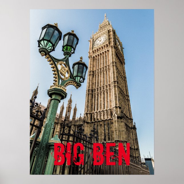 Big Ben in Westminster London-Geschenk Poster (Vorne)