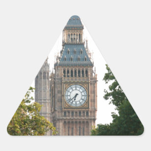 Big Ben London Dreieckiger Aufkleber