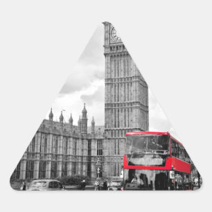 Big Ben London Dreieckiger Aufkleber