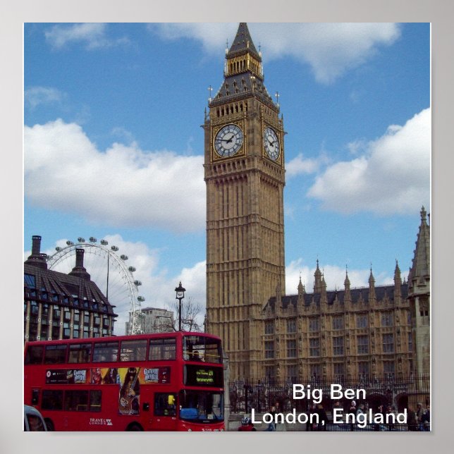 Big Ben London, England Print Poster (Vorne)