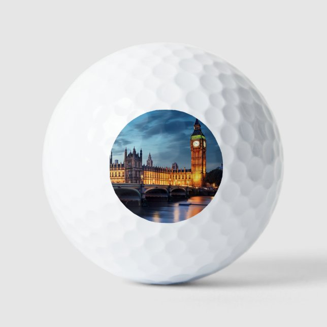 Big Ben, London. Golfball (Vorderseite)