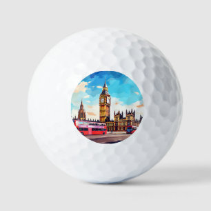 Big Ben, London. Golfball
