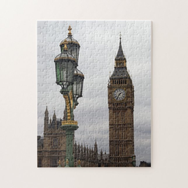 Big Ben - London - Lampen-Posten - Puzzlespiel (Vertikal)