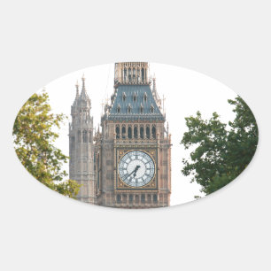Big Ben London Ovaler Aufkleber