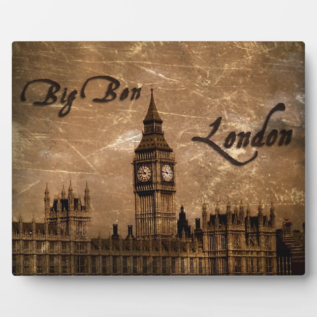 Big Ben, London-Plakette Fotoplatte (Vorderseite)
