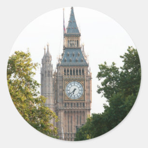 Big Ben London Runder Aufkleber