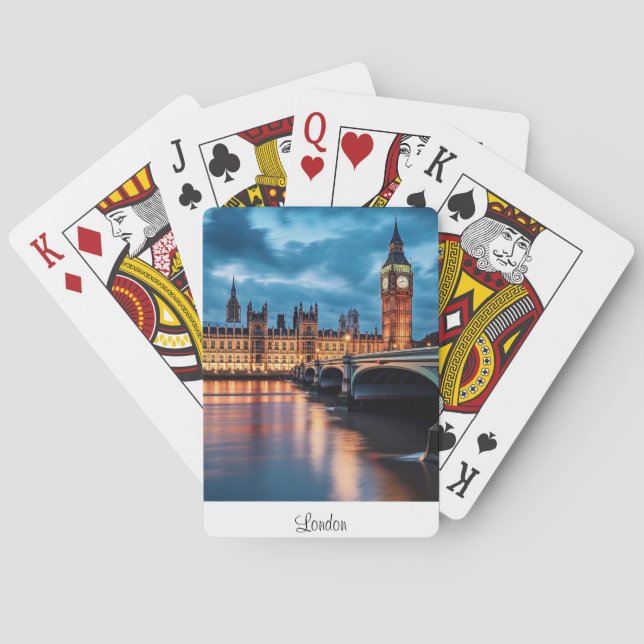 Big Ben, London. Spielkarten (Rückseite)
