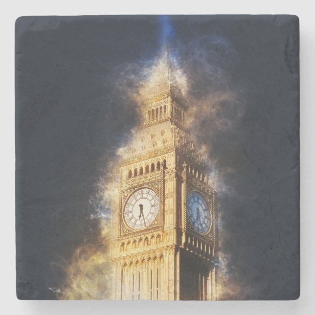 Big Ben London Steinuntersetzer (Vorderseite)