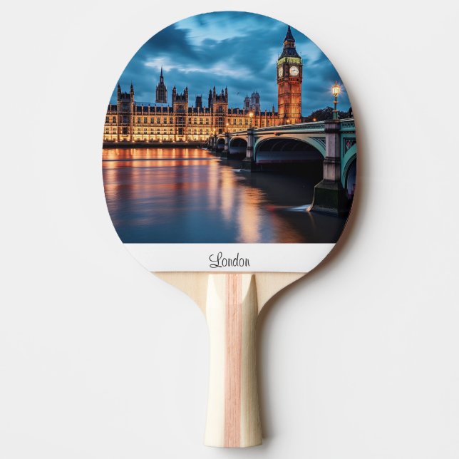 Big Ben, London. Tischtennis Schläger (Vorderseite)