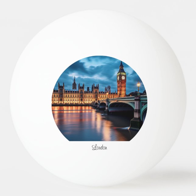 Big Ben, London. Tischtennisball (Vorderseite)