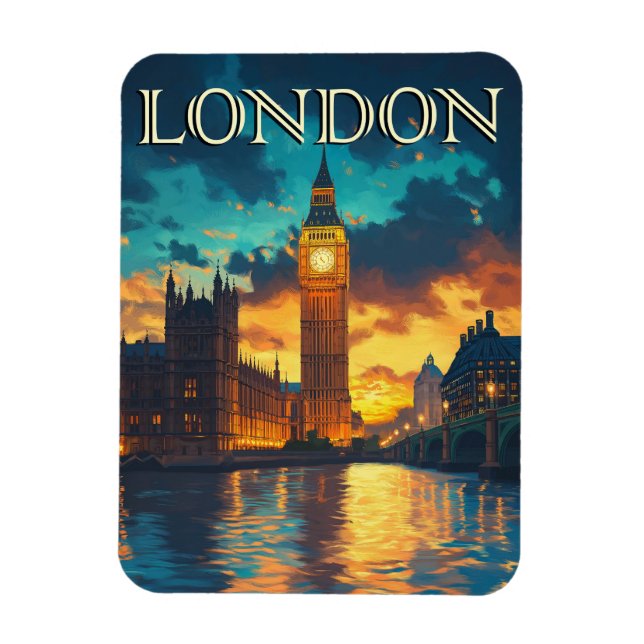 Big Ben, London Travel Magnet (Vertikal)