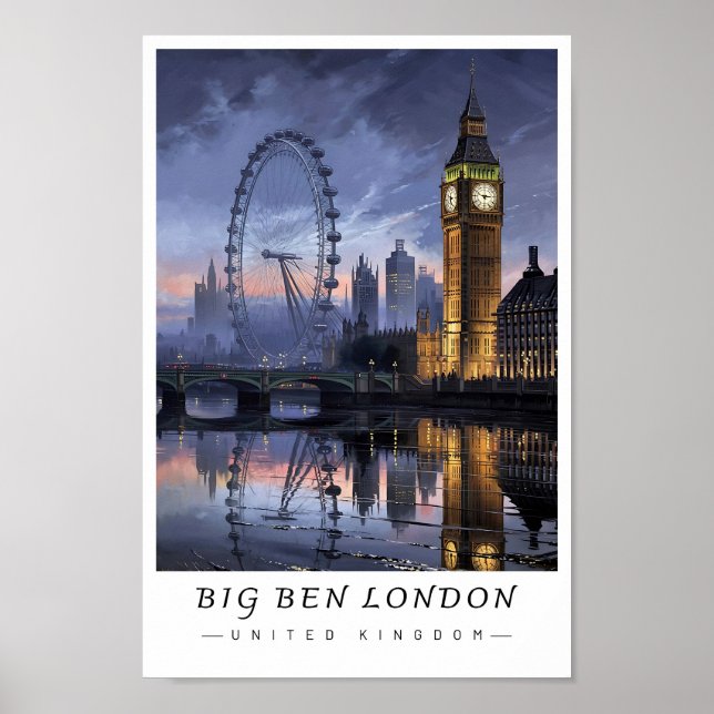 Big Ben London UK Wall Art, Cityscape  Poster (Vorne)