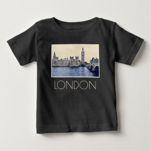 Big Ben London Watercolor Baby T-shirt