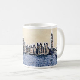 Big Ben London Watercolor  Kaffeetasse