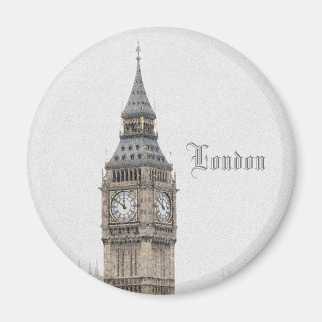 Big Ben London (Watercolor) Magnet (Vorne)