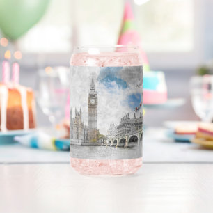Big Ben Londres Verre Canette   Voyage Artistique 