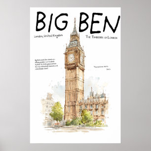 Big Ben Poster London Uhrenturm Vereinigtes Königr